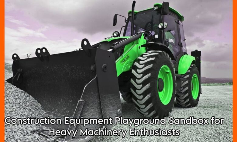 Construction Equipment Playground Sandbox for Heavy Machinery Enthusiasts