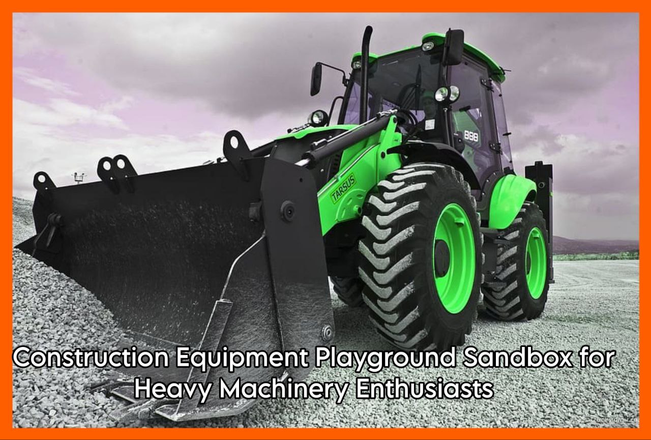 Construction Equipment Playground Sandbox for Heavy Machinery Enthusiasts